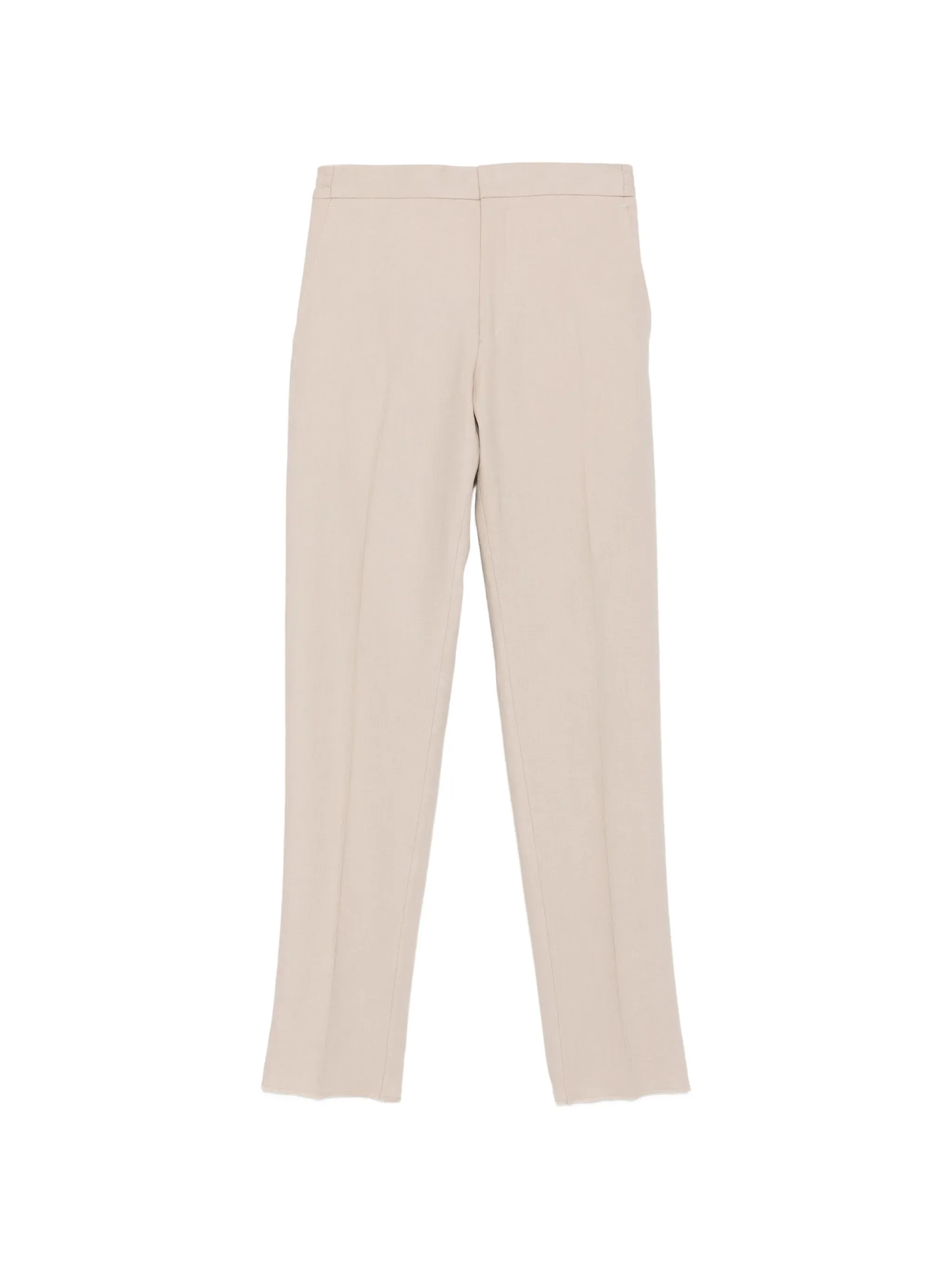 Zegna Men's Regular Fit 20 cm Hem Linen Trousers