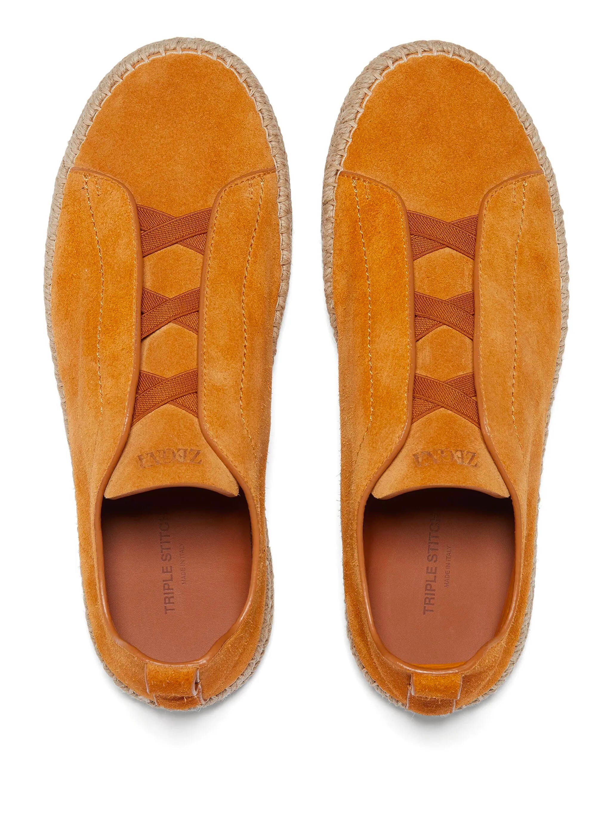 Zegna Premium Tone-on-Tone Suede Sneakers for Men - Image 4