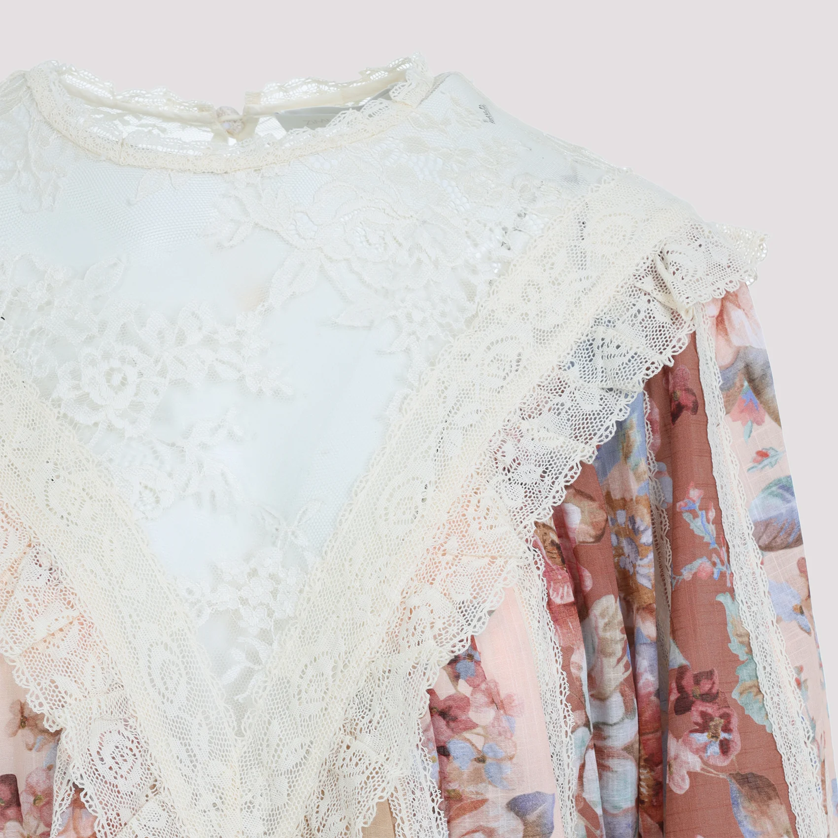 Zimmermann Awaken Lace Trim Blouse Spliced Print - Image 5