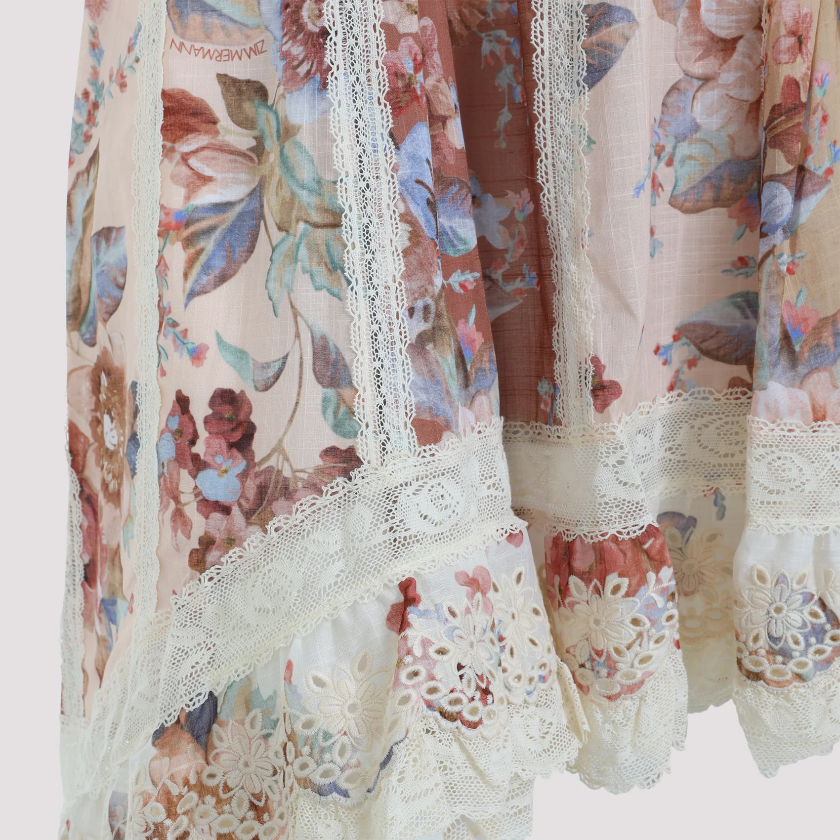 Zimmermann Awaken Lace Trim Blouse Spliced Print - Image 6