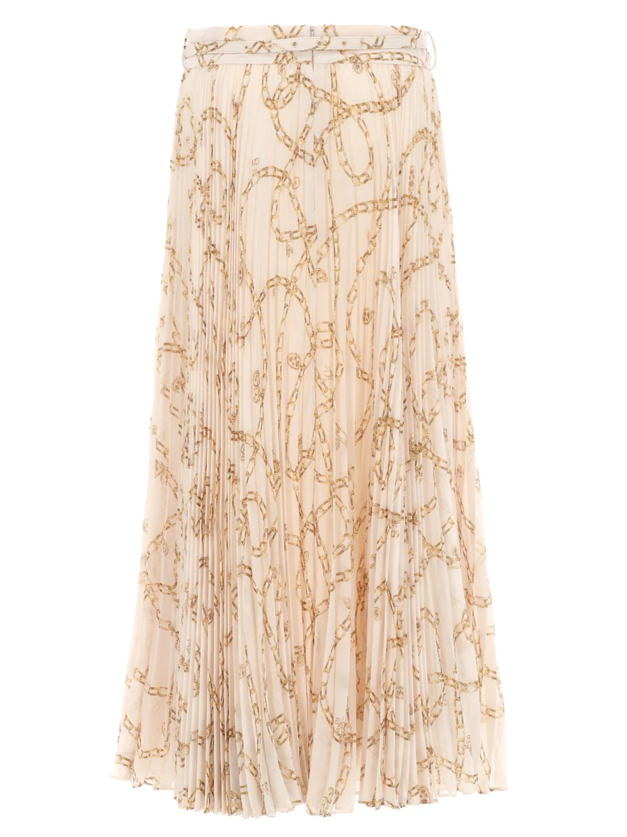 ZIMMERMANN Chain-print Pleated Skirt - Image 2