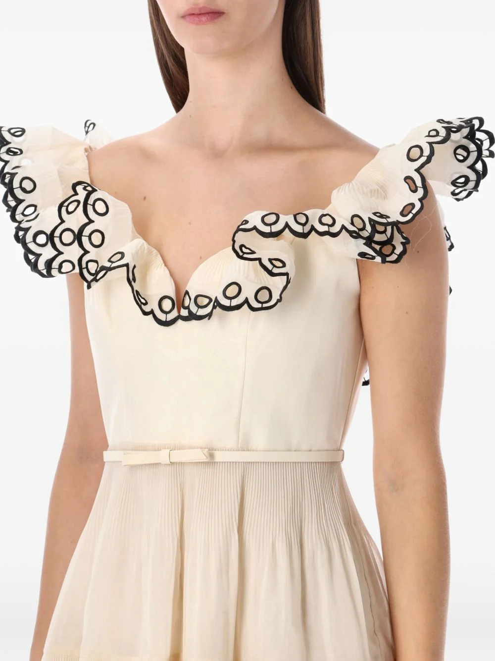 Zimmermann Charming Ruffle Mini Dress with Sweetheart V-Neck - Image 6