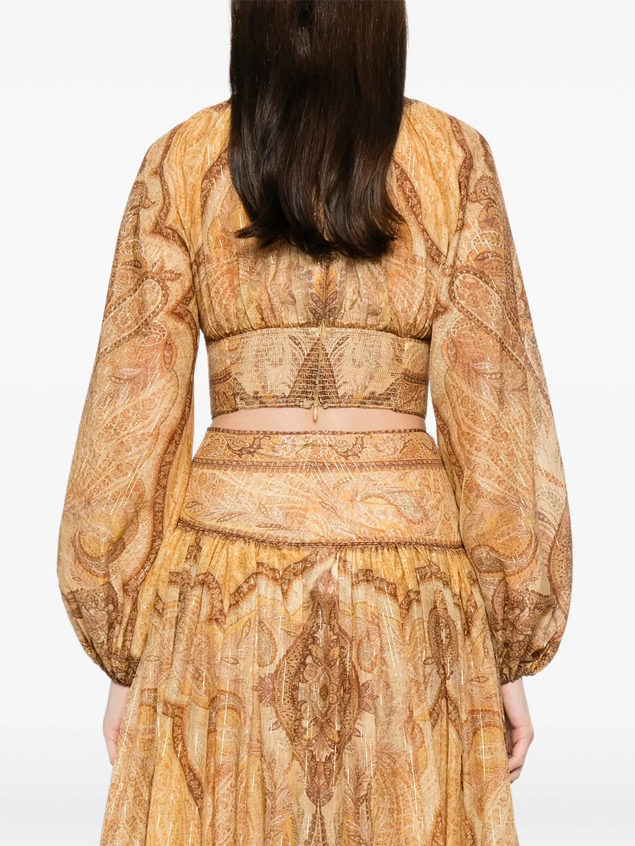 Zimmermann Fitted Shirred Top with Boning - Size 1 - Image 4