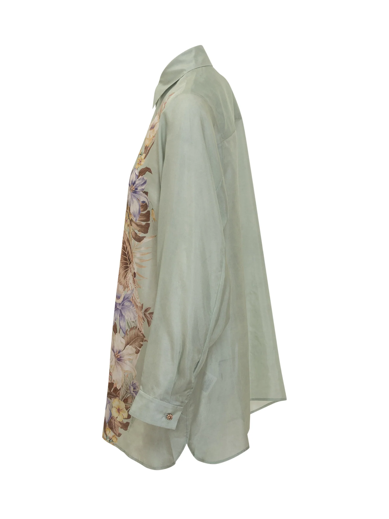 Zimmermann Floral Silk Shirt for Women - FW25 Collection - Image 3