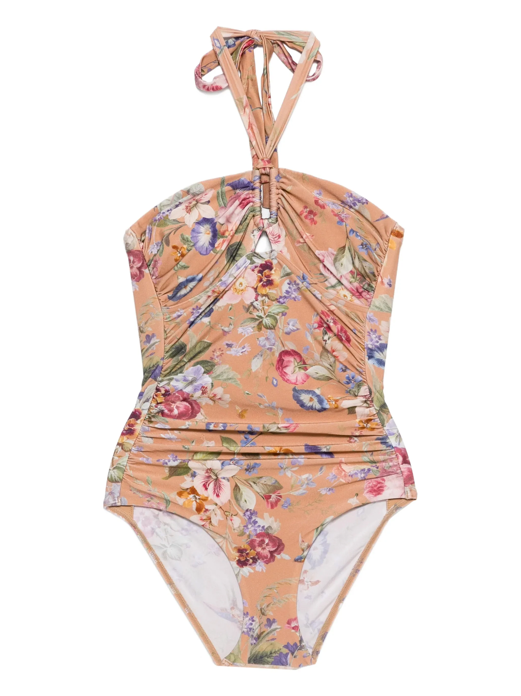 Zimmermann Full Coverage Halter Swim Bottoms with Removable Cups