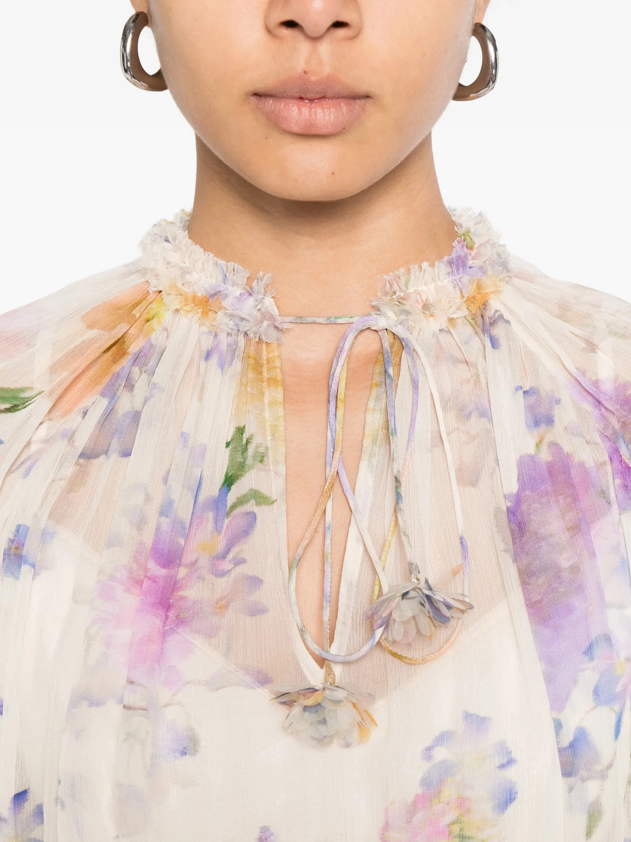 Zimmermann Gathered Neck Tie with Flexible Cuffs - Image 5