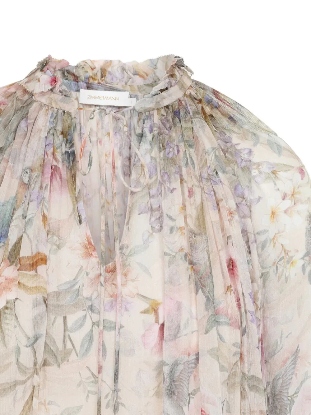 ZIMMERMANN High Neck 'rebellion' Blouse with Bow Detail on the Front in Viscose for Women - Image 3