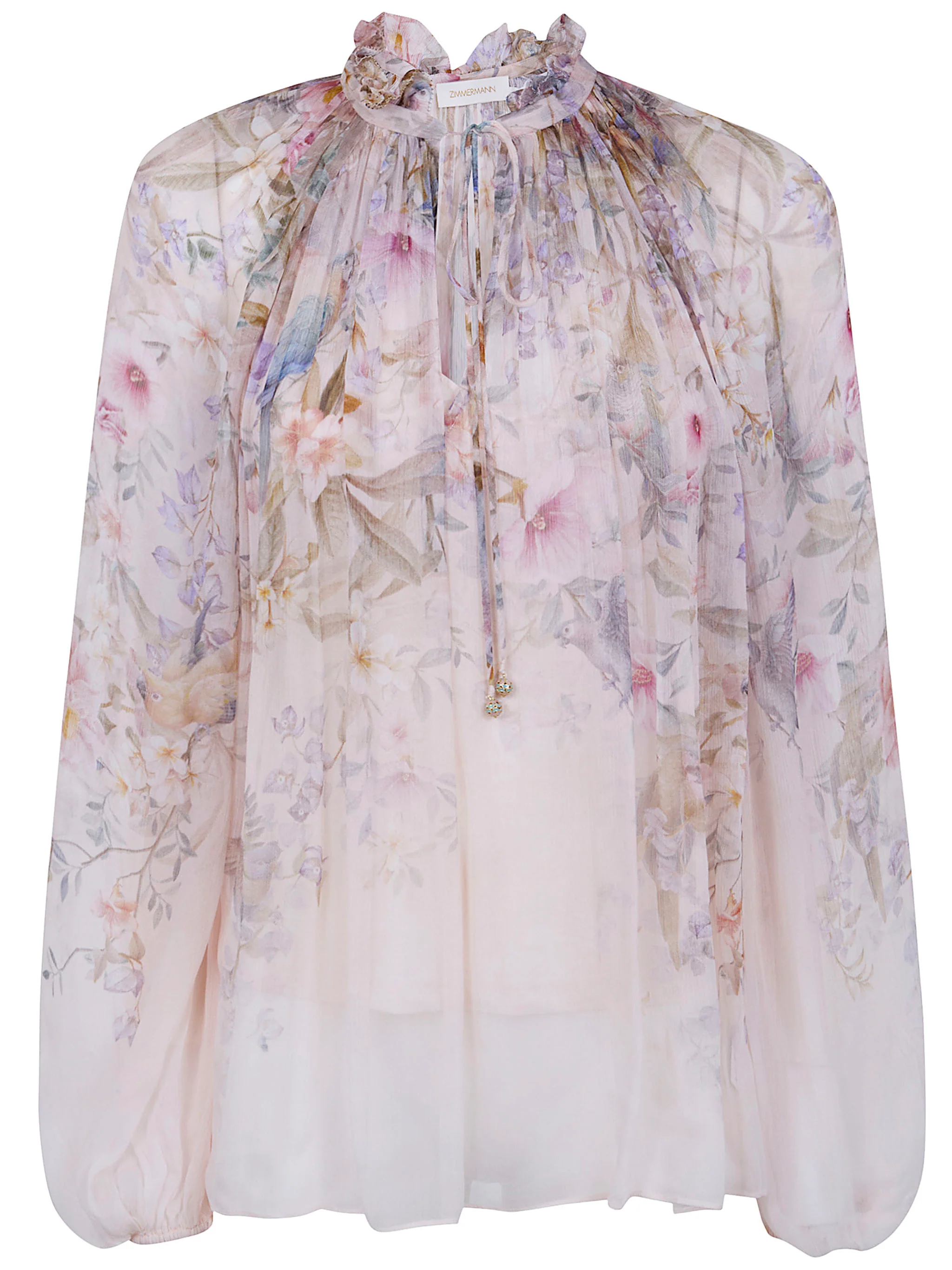 ZIMMERMANN High Neck 'rebellion' Blouse with Bow Detail on the Front in Viscose for Women - Image 4