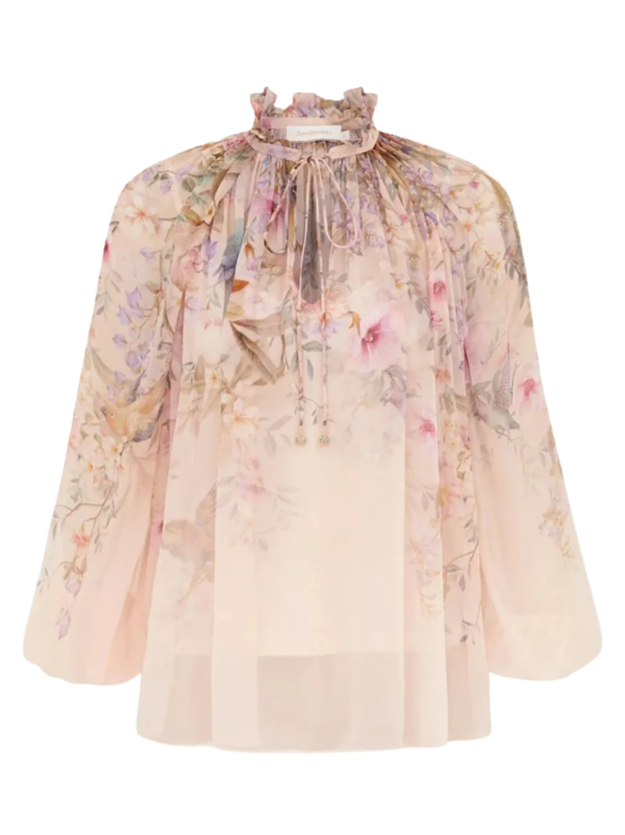ZIMMERMANN High Neck 'rebellion' Blouse with Bow Detail on the Front in Viscose for Women - Image 6