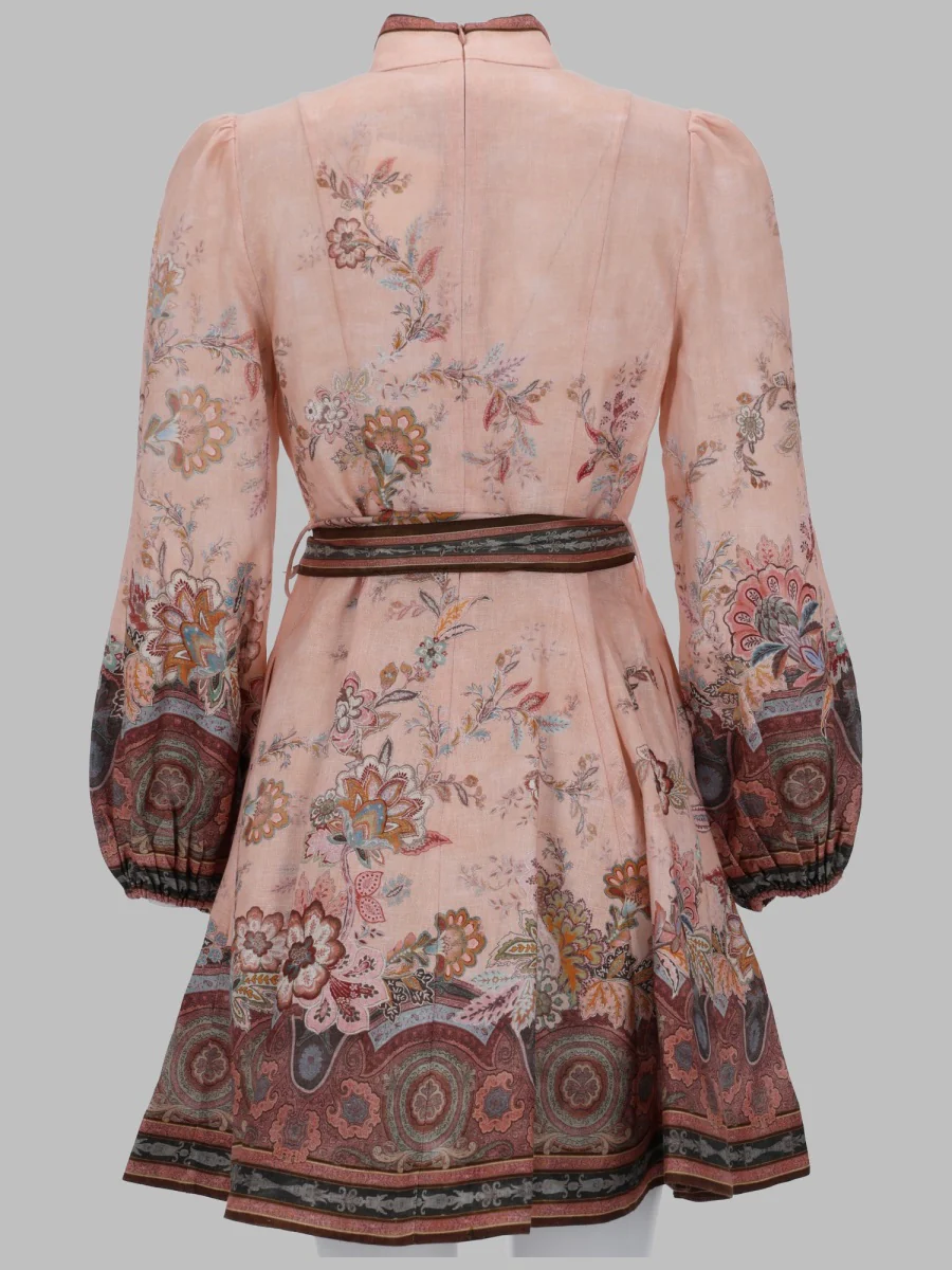 Zimmermann Linen Mini Suit Shorts with Button Detailing - Image 2