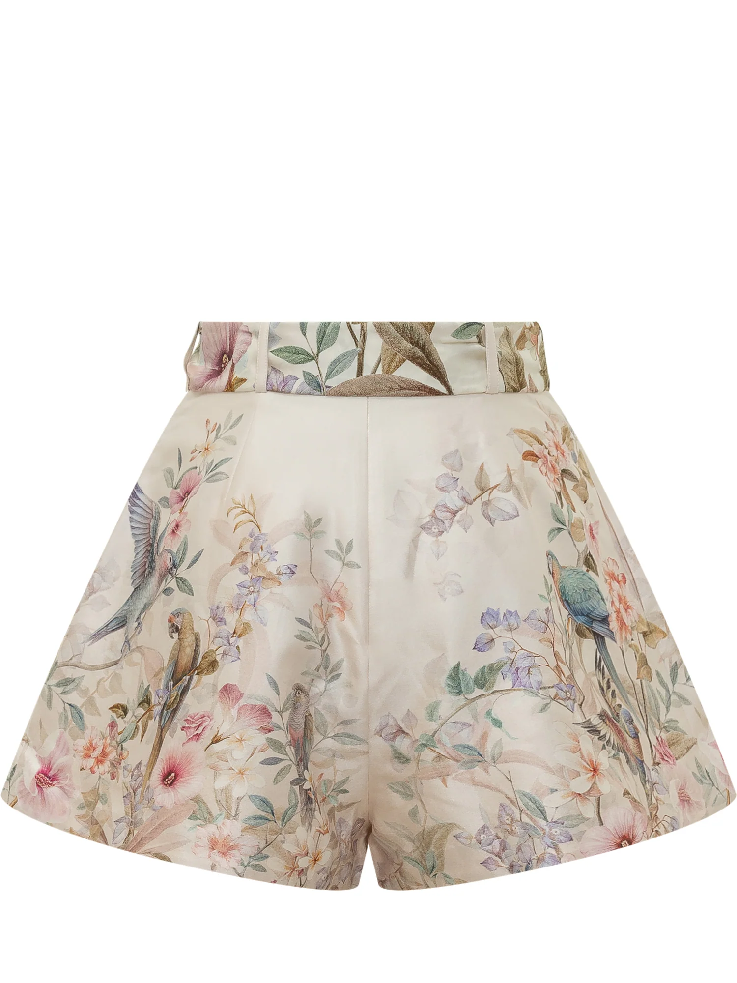 Zimmermann Mini Tuck Shorts with Decorative Belt - Image 2