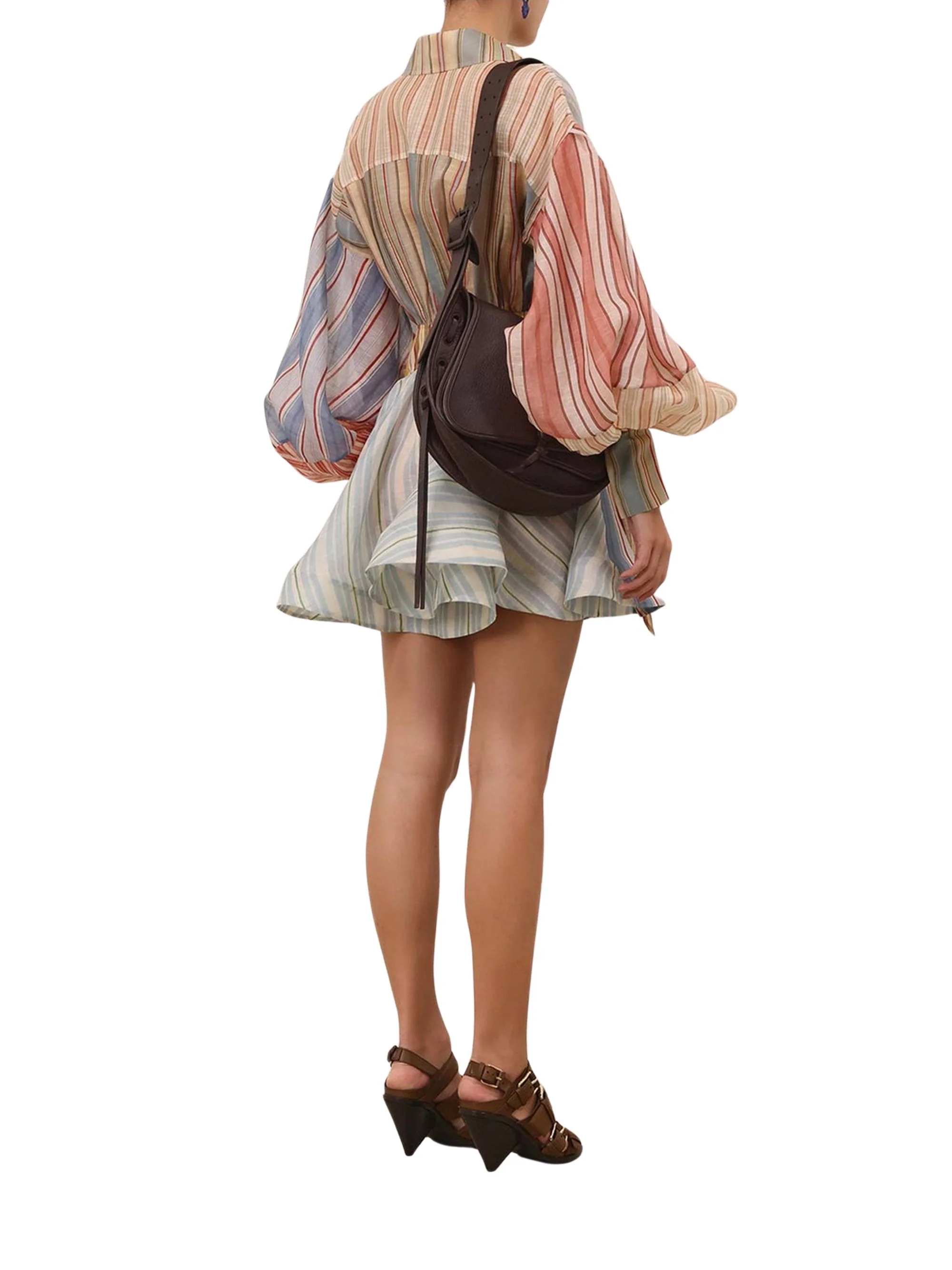 Zimmermann Rebellion Striped Puff-sleeve Mini Dress - Image 2