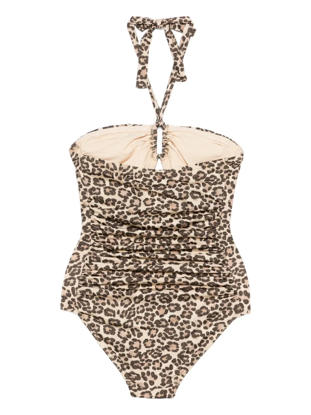 Zimmermann Removable Soft Cups Swimsuit with Self-Tie Halter Neck and Full Coverage Bottoms - Image 2