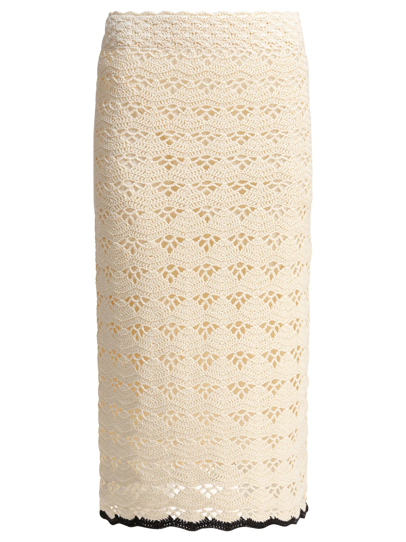 ZIMMERMANN Rhiannon Crocheted Cotton Midi Skirt